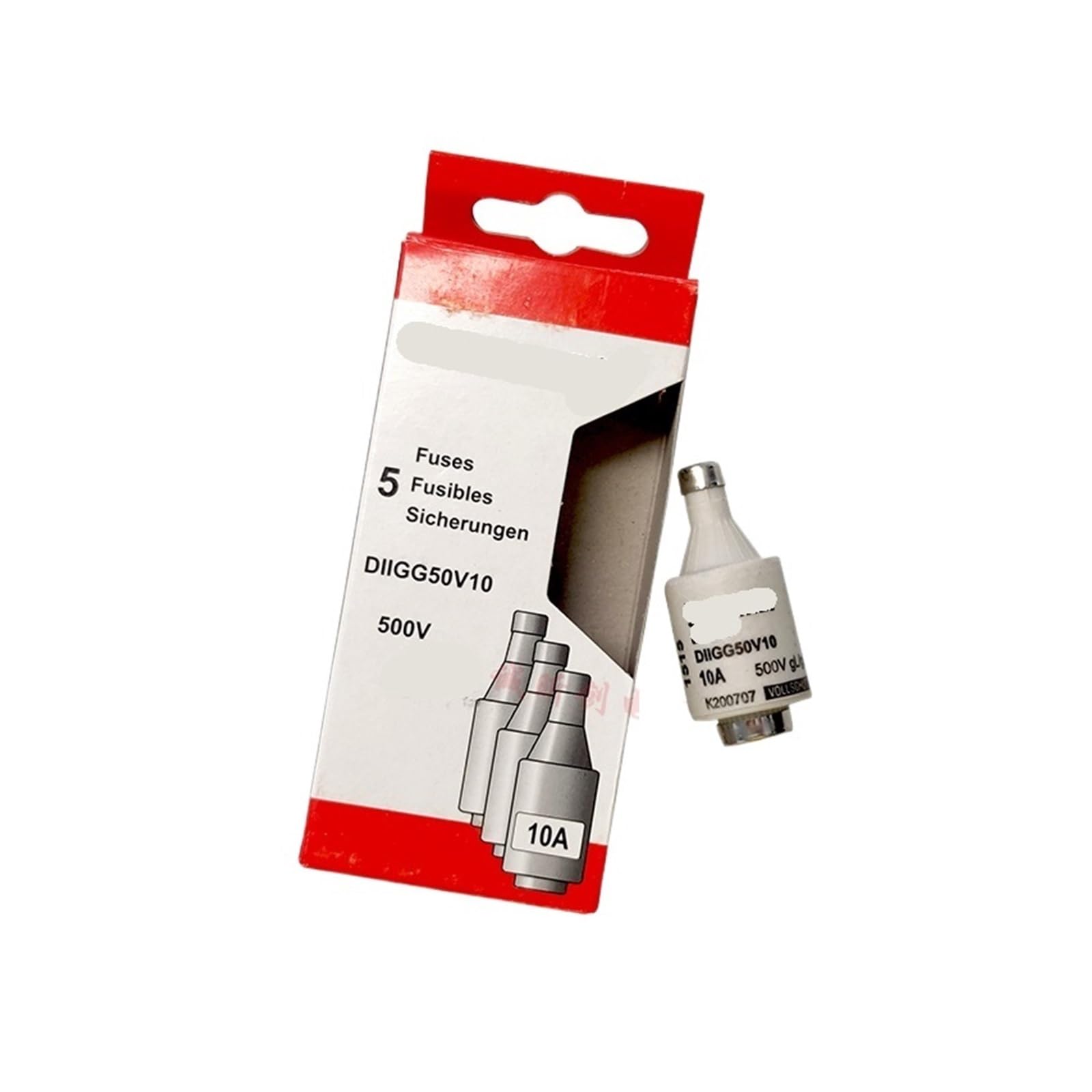 Fusibles DIIGG50V10 500V 10A anti-surcharge pour protection maison