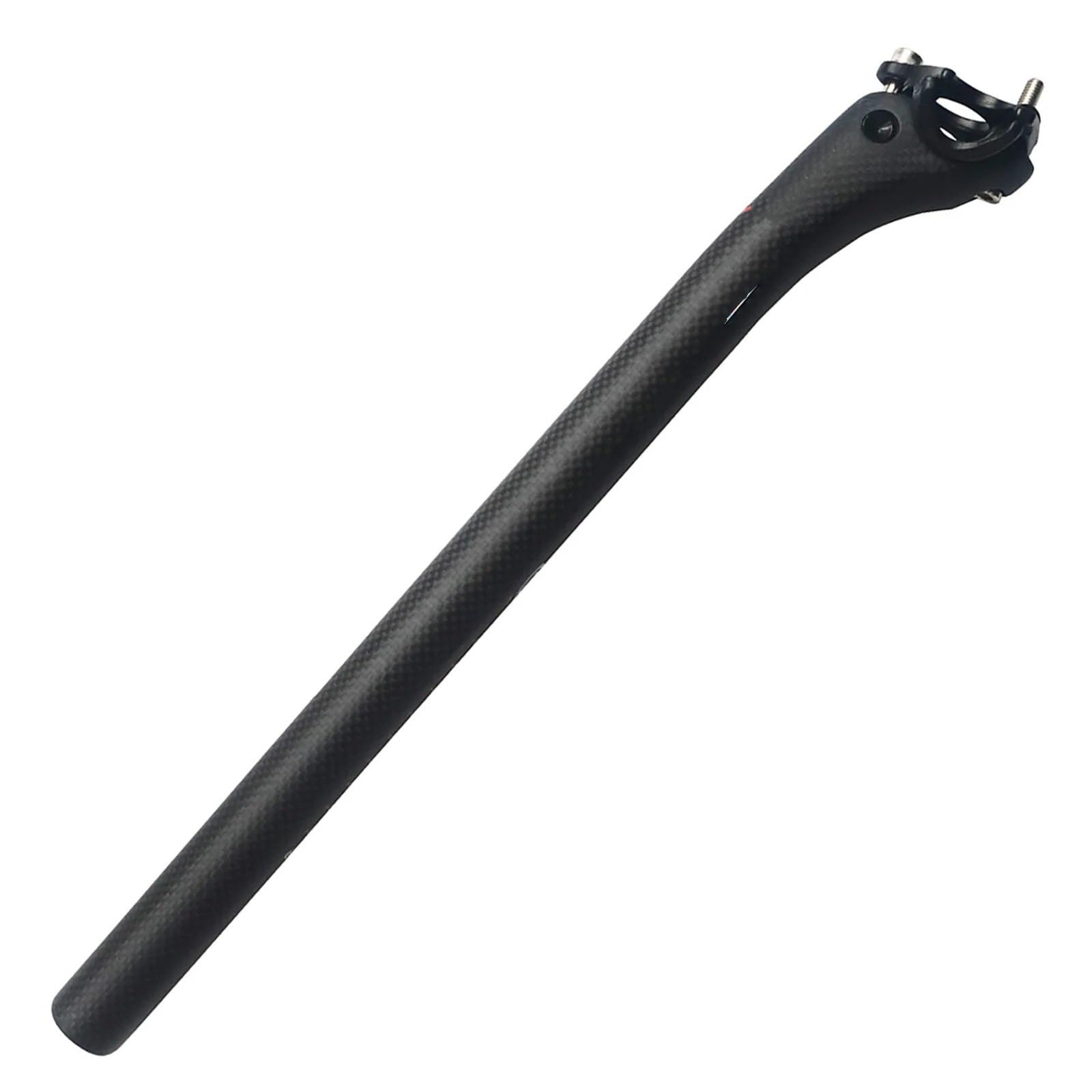 Selle de vélo Tige de Selle en Carbone 27.2//30.8/31.6mm Mat/Brillant Fibre 3k VTT/vélos de Route Tige de Selle Tube léger 350/400mm Tige de Selle VTT