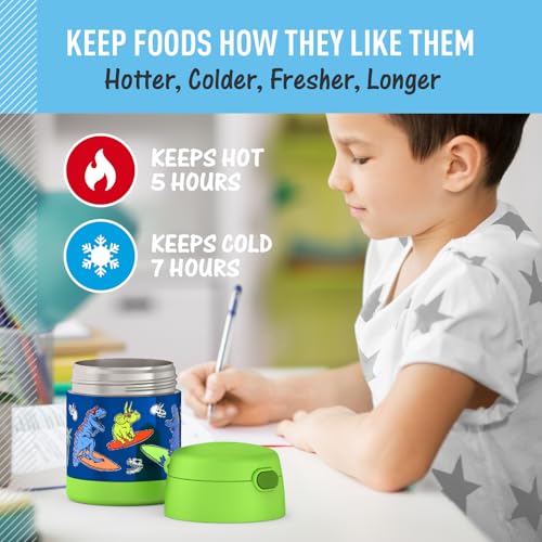 THERMOS FUNTAINER Kids Food Jar with Spoon, 10oz, Daring Dinos by Thermos - Image 5