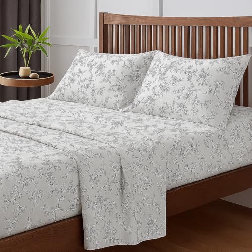 Image of Cotton Double Bedsheet with 2 Pillow Covers | 100% Pure Cotton | Soft & Breathable | 90x100 inch - Disty Floral