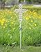 WSgift White Cross Garden Stake Solar Lights Metal Hydrangea Cross Stake Memorial Gift w/ 28 LEDs Perfect Sympathy Gifts (10