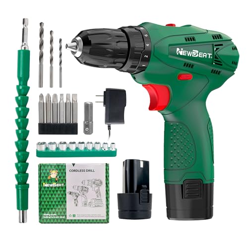 Image of 12V Cordless Drill Set with 2 Batteries for Home DIY