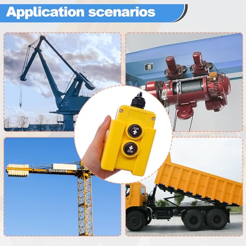 Image of mxuteuk Dump Trailer Remote Control Switch 12V DC Trailer Up and Down Push Button Control Switch for Lift Gate Truck Tipper Trailer G018
