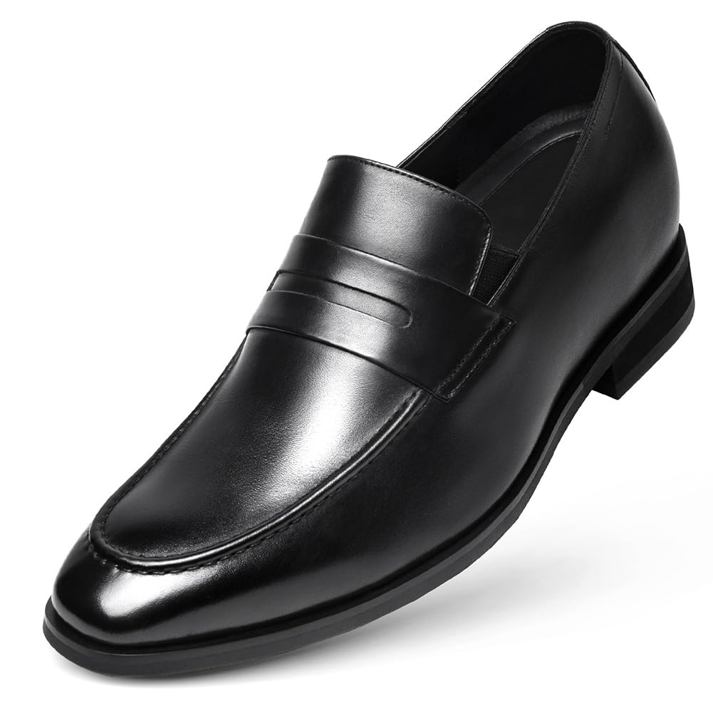 CHAMARIPA Men's Invisible Height Increasing Loafers - 2.76' Taller