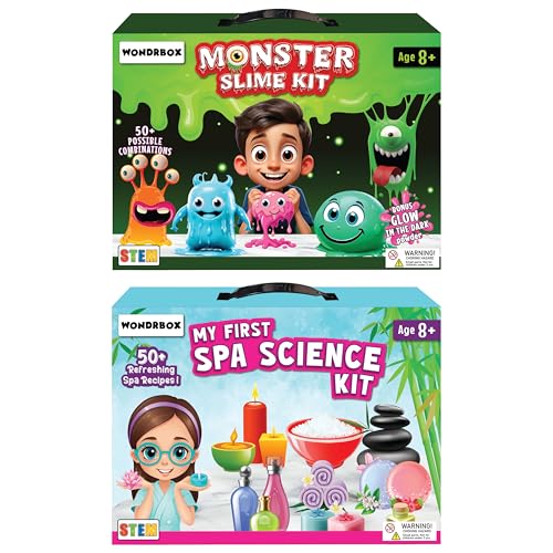 Image of WONDRBOX Science Experiment Kit (Slime Kit + Spamaging Kit)