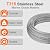 Rectoo 1/8" wire cable, 100ft Wire Rope Metal Cable With Loop Sleeve And Steel Thimble, 7x7 marine stainless steel Strand Core Perfect For Deck Railing System, Outdoor hanging kit, garden fence (SR03)