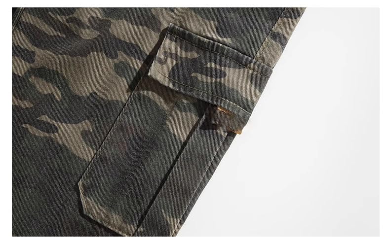 Camouflage Cargo Jeans Men's Spring Autumn American Loose Straight Casual Long Pants 6