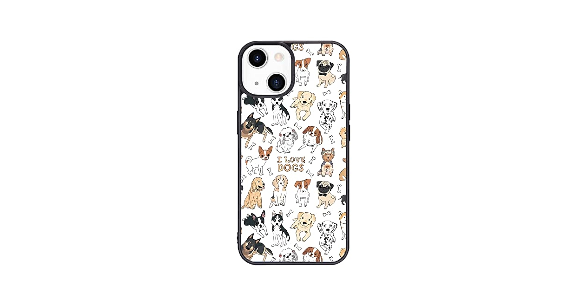 Amazon.com: Wihytec Lovely Dog Print Phone Case for iPhone