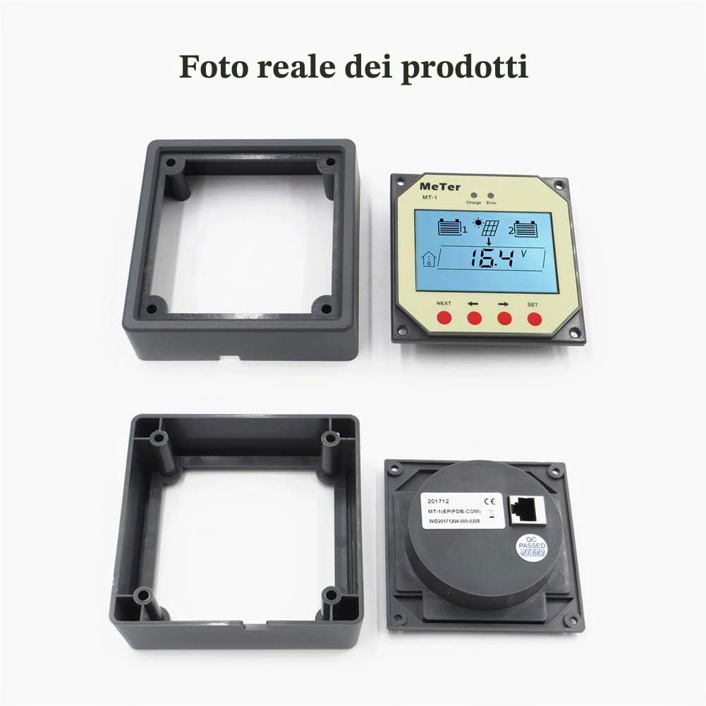 SolaMr Renote Meter for Duo-Battery Solar Charge Controller with 10 Meter Cable for EPIPDB-COM Series (MT-1)