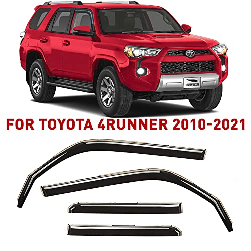 Voron Glass in-Channel Extra Durable Rain Guards for Toyota 4Runner 2010-2021, Window Deflectors, Vent Window Visors, 4 Pieces - 220101