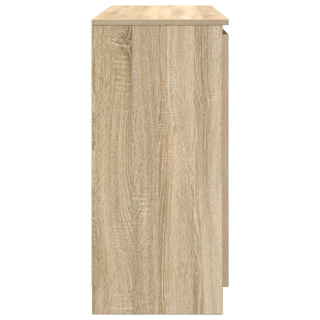 vidaXL Aparador con cajones Roble Sonoma 100,5x35x76 cm, Armario de almacenaje, Mueble aparador, Mueble de Pasillo, Mueble Buffet