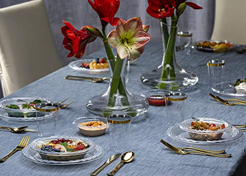 Plasticpro 6'' Inch Premium Crystal Clear Disposable Plastic Dessert Size Party Plate Pack Of 40 #TOP2