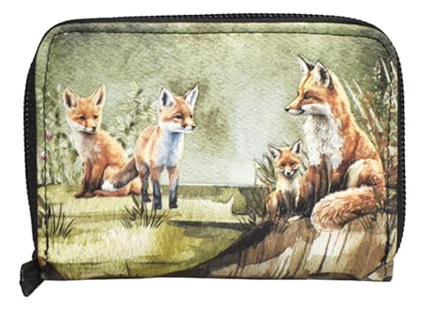 Shag Wear Fox Family Coin Purse Green