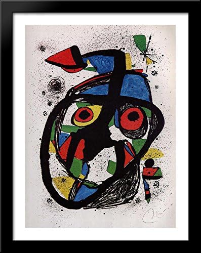 Carota 28x36 Large Black Wood Framed Print Art by Joan Miro