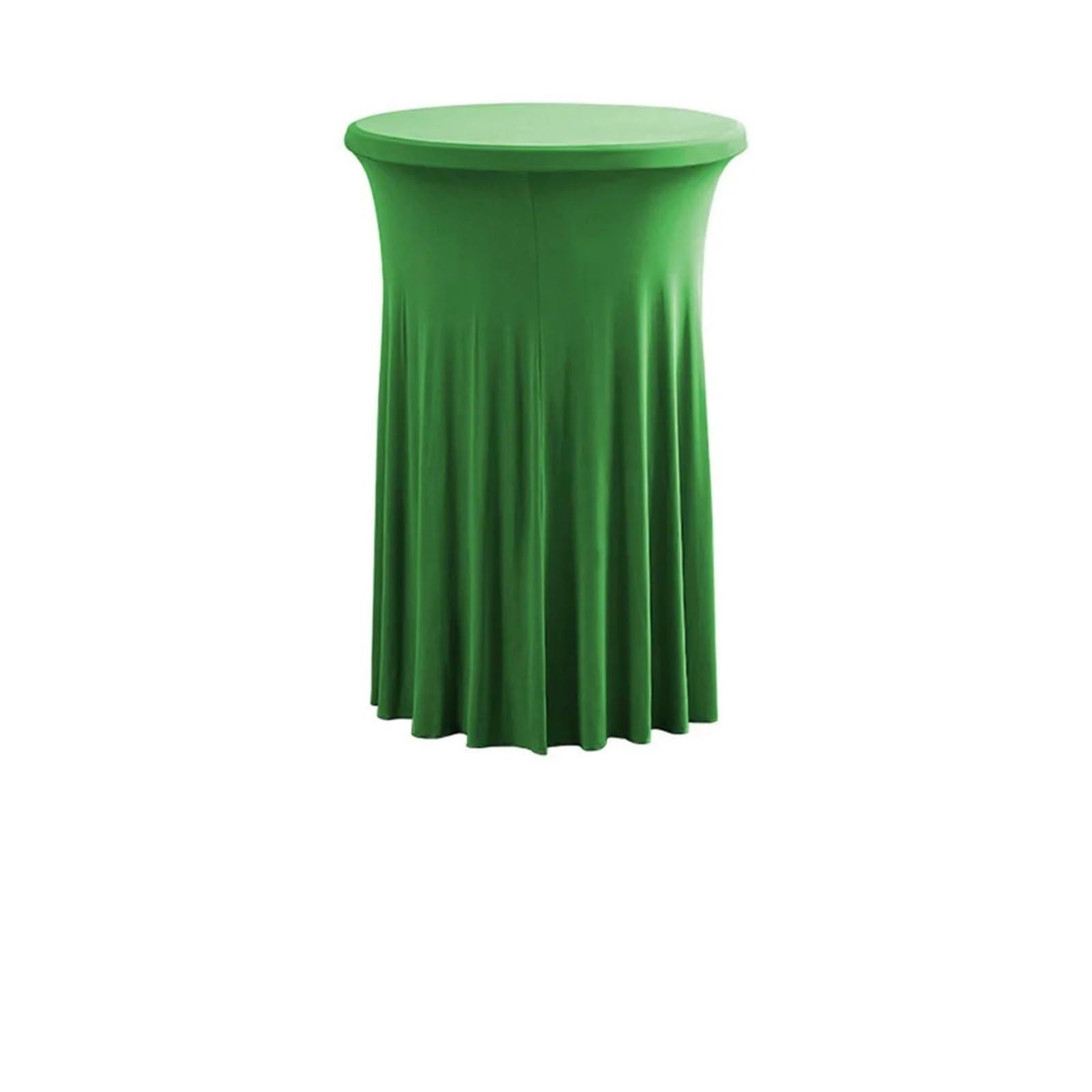 MQFBNNP Round table skirt Round Spandex Cocktail Tablecloths with Skirt Table Cover for Fitted High Top Bar Wedding Party Banquet(Green,60x110cm)
