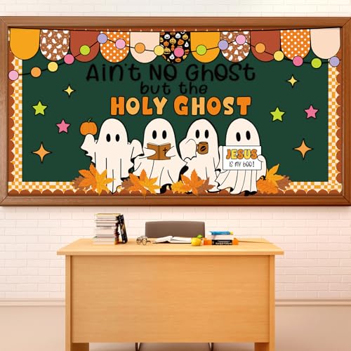 Mooliwe 141 Pcs Halloween Bulletin Board Decoration Set Religious Jesus