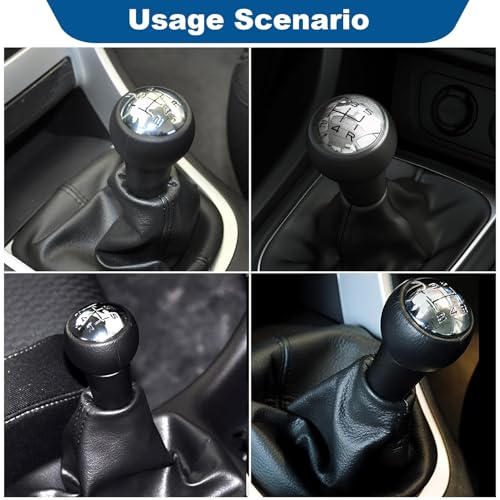 JCSJK 5-Gang Schaltknauf Auto Schalthebelfür für Peugeot 106 107 206 207 301 306 307 308 406 407 408 508 3008 1007, C2 C3 C4 B6 B9 Picasso