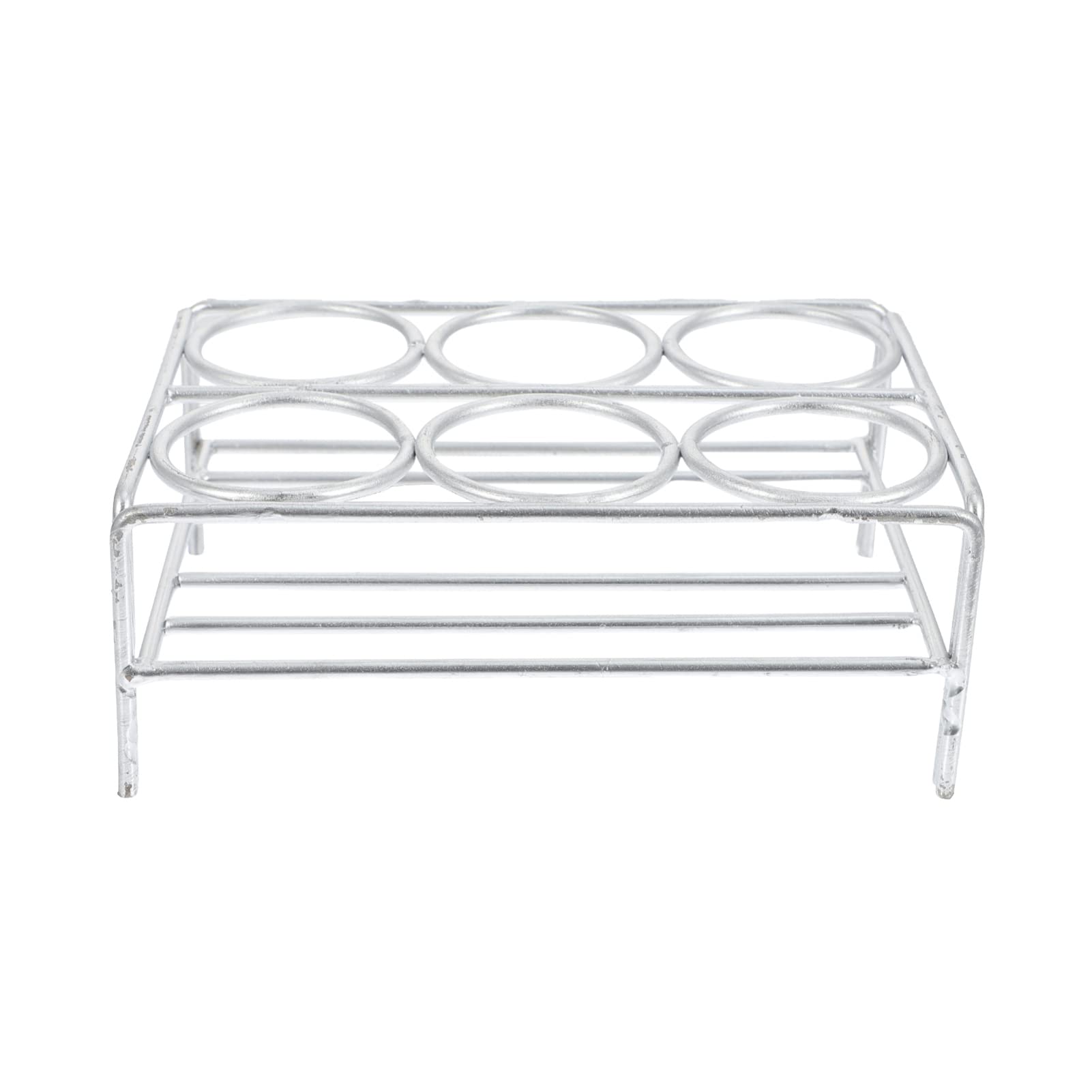 CHILDWEET Laboratory Shelf Accessories Labs Crucible Rack Crucible Supporting Tools Chromeplated Crucible Rack Crucible Support Rack Crucible Base Rack Wire Shelf Brackets Silver