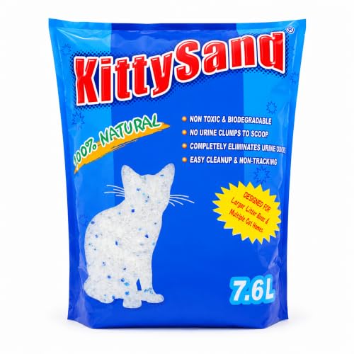 KittySand Crystal Cat Litter 7.6L 99% Dust-Free Odour Control Low Tracking | Premium Silica Gel for Indoor Cats