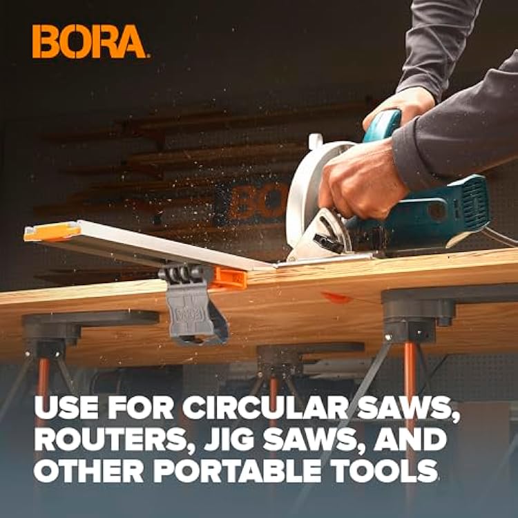 BORA 2438mm/96 NGX Clamp Edge, Features New Quick Connect for Faster Clamping, Straight Cut Guide for Circular Saws, 96 Cutting Length, 546100