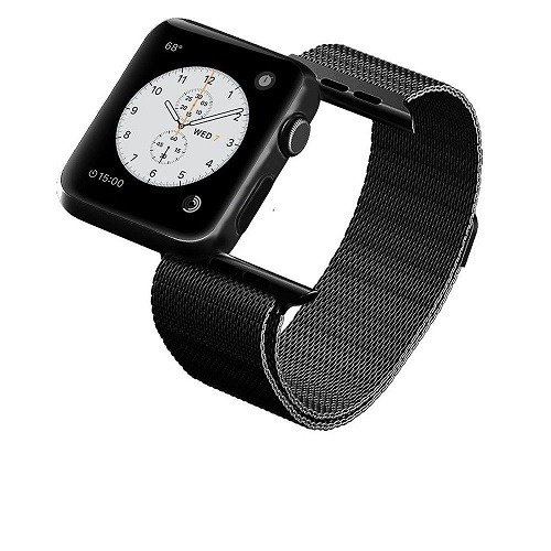 Pulseira Magnética Milanese Aço Preto Relógio Apple 42mm Série 1 2 3