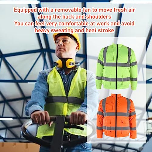 Jaqueta de Ventilador de Resfriamento, Jaqueta de Ventilador Sem Fio ABS Confortável Manga Longa par