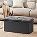 Sypialnia przedpokoju na końcu łóżka podnóżek podnóżka,solidna ławka o dużej pojemności z miejscem do przechowywania 80 l,składana tuftowana przechowalnia bielizny osmańsko-szary 76x38x38c
