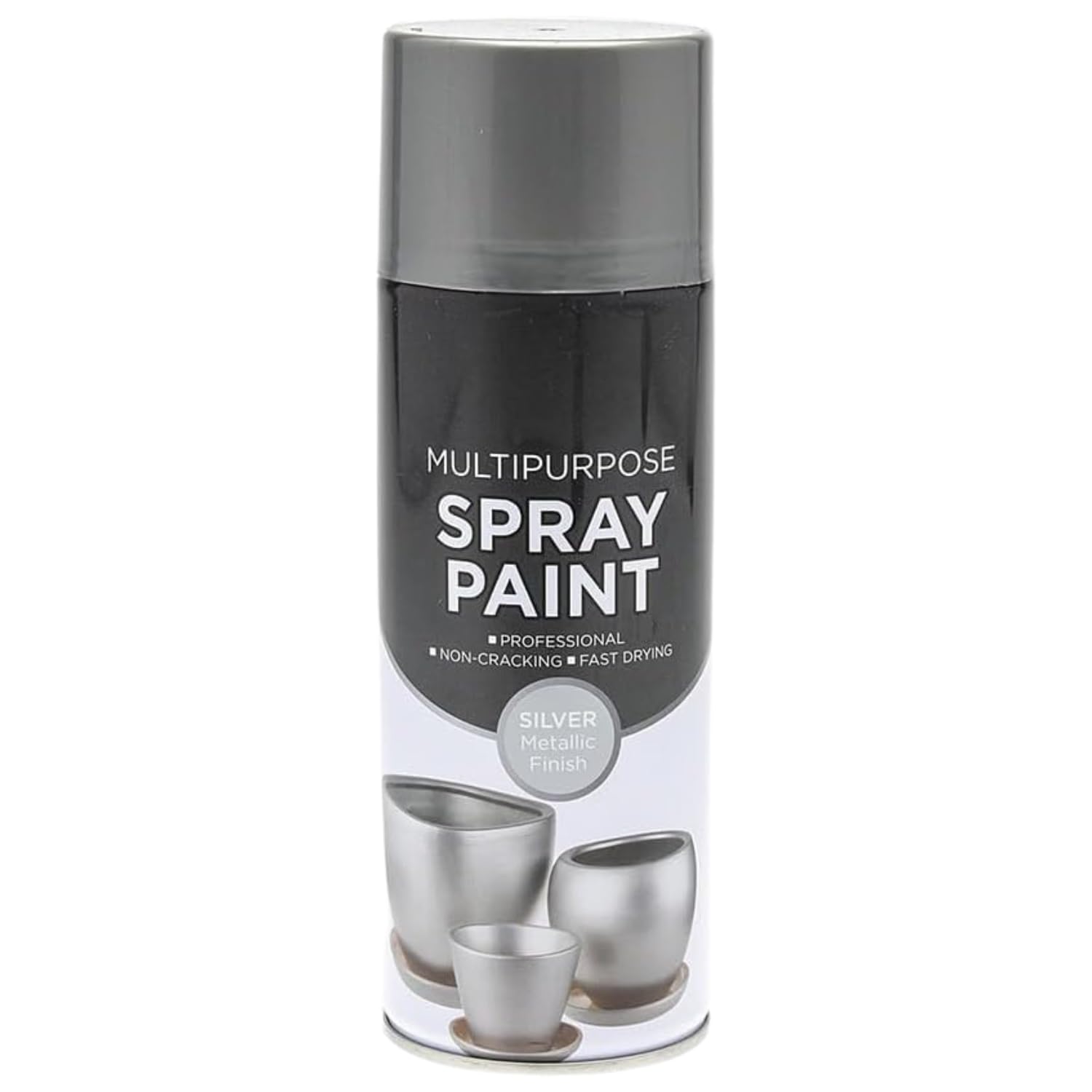 Inspired Essentials Metallic Silver - 151 All Purpose Aerosol Spray Paint 400Ml Quick Drying Spray, Fast Dry And Excellent Coverage For Metal, Wood, Plastic And More (4, )