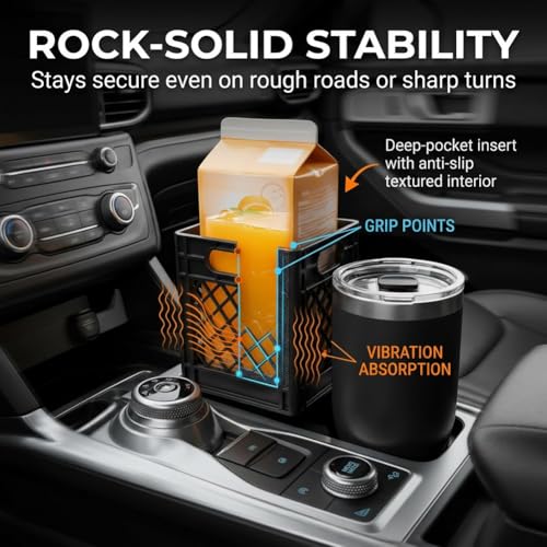 Portavasos para carro estilo caja para bebidas grandes miniatura 5