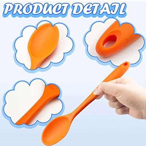 4Pcs Silicone Basting Serving Spoon Silicone Nonstick Mixing Spoon Silicone Spoons For Cooking Heat Resistant Non Stick Serving Spoon For Kitchen Cooking,Baking,Stirring,Mixing #TOP2
