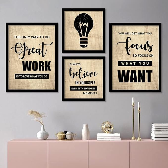 Pfoto Buddy - Framed Posters for Home and Office Wall Decor - Motivational Quotes Wall Frame for Decoration (11 x 14 inch, Framed)