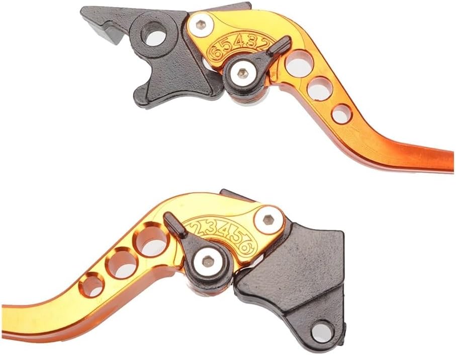 Motorcycle Universal 22mm 7/8" Clutch Brake Handle Lever Most Motorbike Scooter Electric Bike Modification Accessories(Gold A)