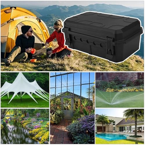 Housse de rallonge extérieure étanche et grande boîte électrique de protection noire - 4