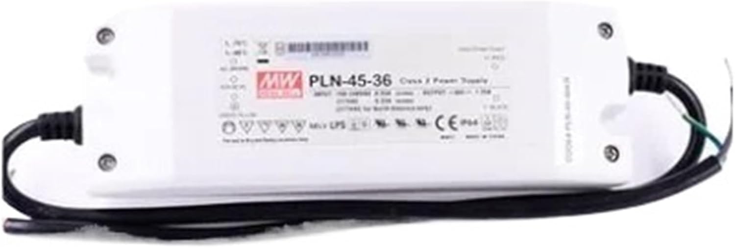 1PCS PLN-45 Series DC12V 15V 20V 24V 27V 36V 48V 45W Single Output LED Power Supply PFC Function LED Lighting Power(PLN-45-48)