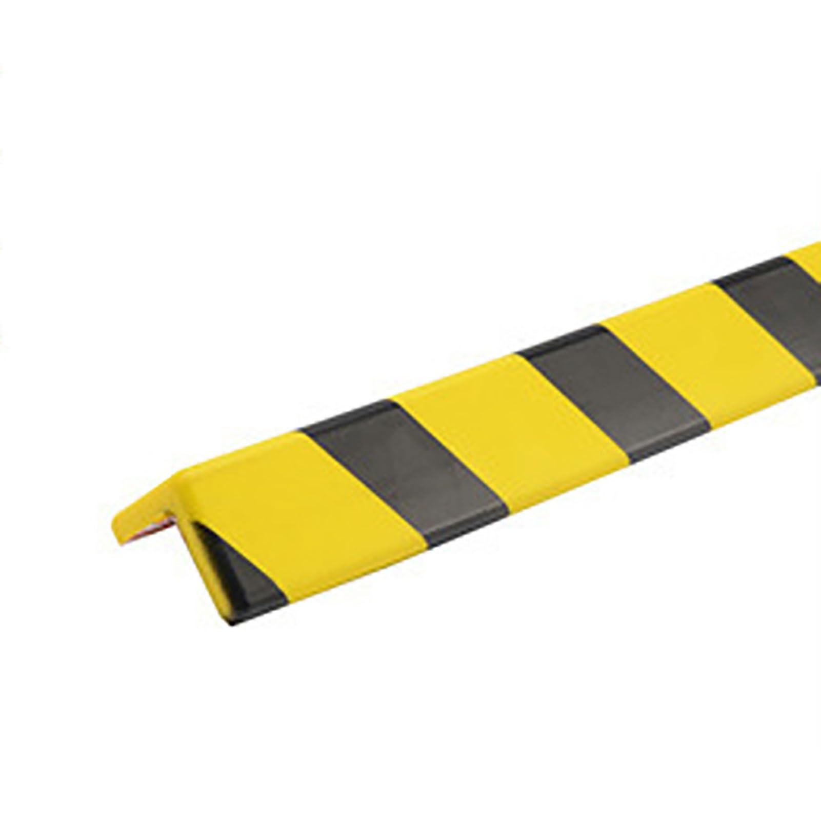 Protector de bordes de espuma, protectores de esquina de seguridad autoadhesivos de alta visibilidad con rayas negras y amarillas, 10 protectores de espuma para pared, garaje, escalera, almacén