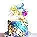 Produktbild Regendeko Happy Birthday Glitzer Meerjungfrau Tortendeko Ocean Theme Tortenaufleger Kuchendekoration Cupcake Cake Toppers Geburtstagskuchen Deko Tortendeko Mädchen Partydeko Mädchen