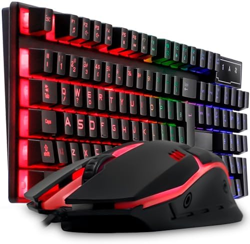 Kit Gamer Teclado Semi Mecanico Gamer Iluminado, Mouse Gamer Com ...