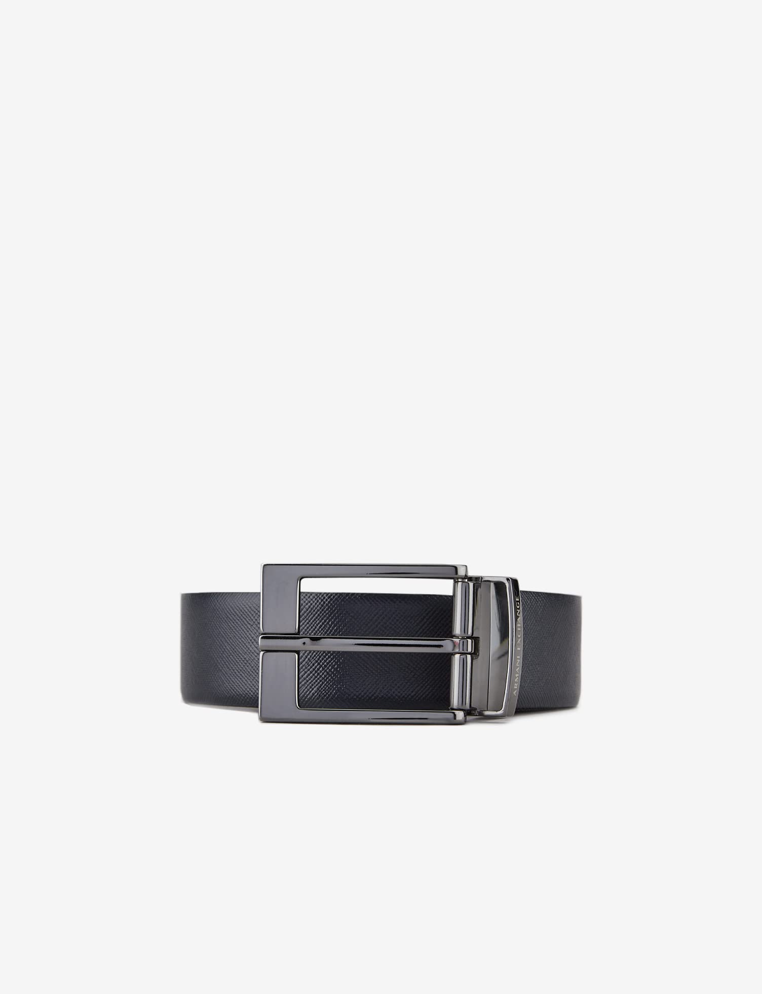 Armani Exchange Leather Belt with Plaque Cinturón para Hombre