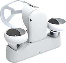 Charging Dock Set for Oculus Quest 2, JOYTORN Oculus Quest 2 Charging Station Accessories with Charging Port, USB-C Link Cable, 2 Rechargeable Batteries,2 Battery Covers for VR Controllers and Headset