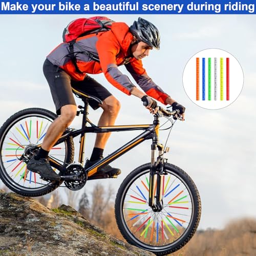 Lot de 72 Rayons de vélo colorés, réflecteurs de Rayons réfléchissants à 360 °, faciles à Installer et réutilisables, Accessoires de vélo, réflecteur vélo – vue 4