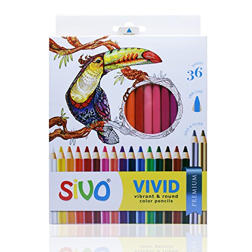 SiVO Vivid Colour Pencils Box Set of 36