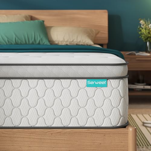 Serweet 12 Inch Memory Foam Hybrid Full Mattress - 5-Zone Pocket...