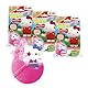INKEE Hello Kitty 3er Pack - Badebomben Kinder mit Überraschung - 3 von 6 Hello Kitty Figuren zum Sammeln - 3x Badekugeln 80g mit Wassermelone-Aroma und Jojobaöl, Rosa oder Rot