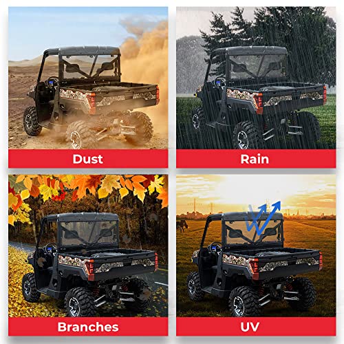 KEMIMOTO Hard Coated Rear Window, Pre-installed Back Windshield Compatible with Polaris Ranger XP 1000/Crew 2017-2025, Polaris Ranger 1000/Crew 2020-2025, Ranger XP 900/Crew 2013-2019