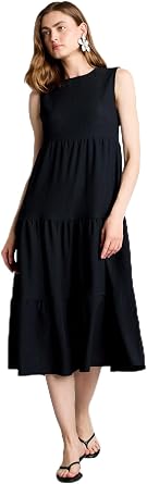 DeFacto Kay k Yaka Kolsuz Midi Elbise H7799AX26SM