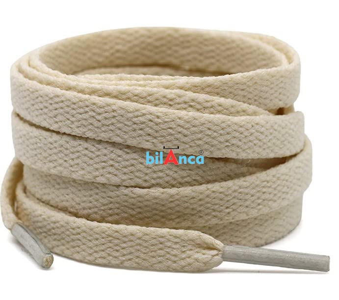 Image of 2 PAIRS Flat Shoe laces 48 Inches Wide Shoelaces for Athletic Running Sneakers Sports Shoes Boot Laces Strings (2 Pairs)