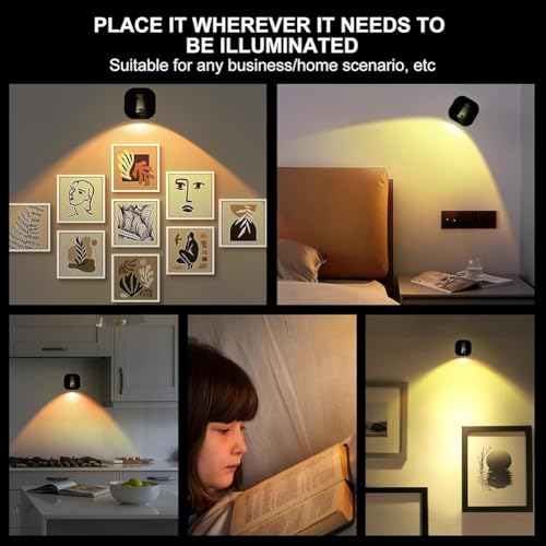 Projecteur LED sans fil à télécommande intensité réglable pour art - 5