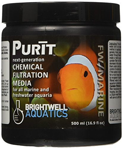 Brightwell Aquatics Purit Chemical Filtration Media for Marine and Freshwater Aquaria, 500 mL by Brightwell Aquatics