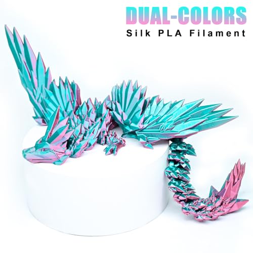 Image of PLA Filament 1.75mm, Silk PLA 3D Printer Filament, Dual Color Filament - Pink and Sky Blue 1.75 PLA Filament- 2 in 1 Coextrusion 3D Filament PLA 1.75 + /- 0.02mm, Fit to AMS, 1kg /Spool