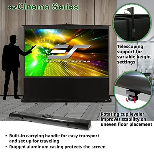 Image of Elite Screens ezCinema Series, 135-INCH 16:9, Manual Pull Up Projector Screen, Movie Home Theater 8K / 4K Ultra HD 3D Ready, 2-Year Warranty, F135NWH